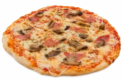 PIZZA JAMON COCIDO Y CHAMPIÑONES